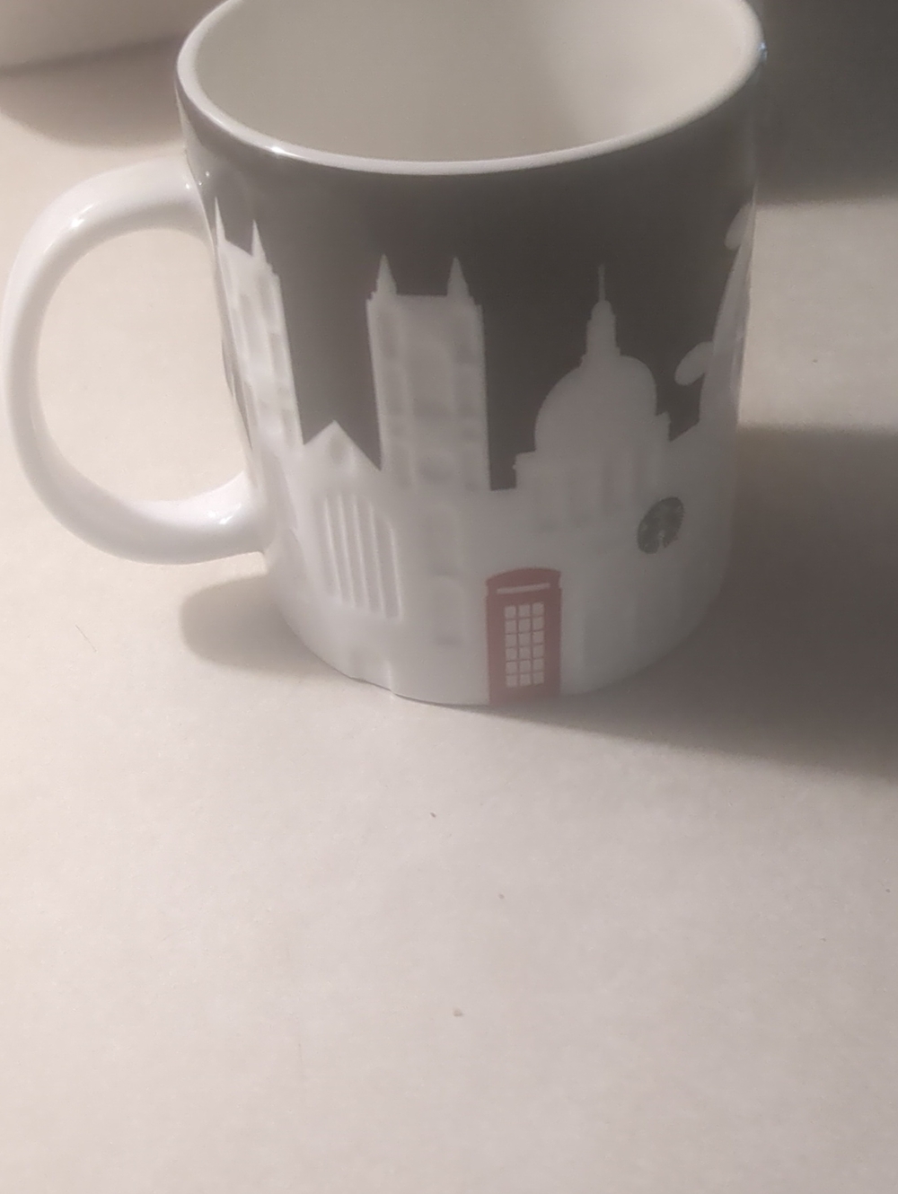 Starbucks White, Gray and Red London Skyline Mug